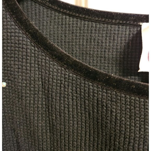 Quacker Factory Shirt Waffle Weave Iridescent Studs On Front Velvet Trim Sz 1X - Picture 4 of 5